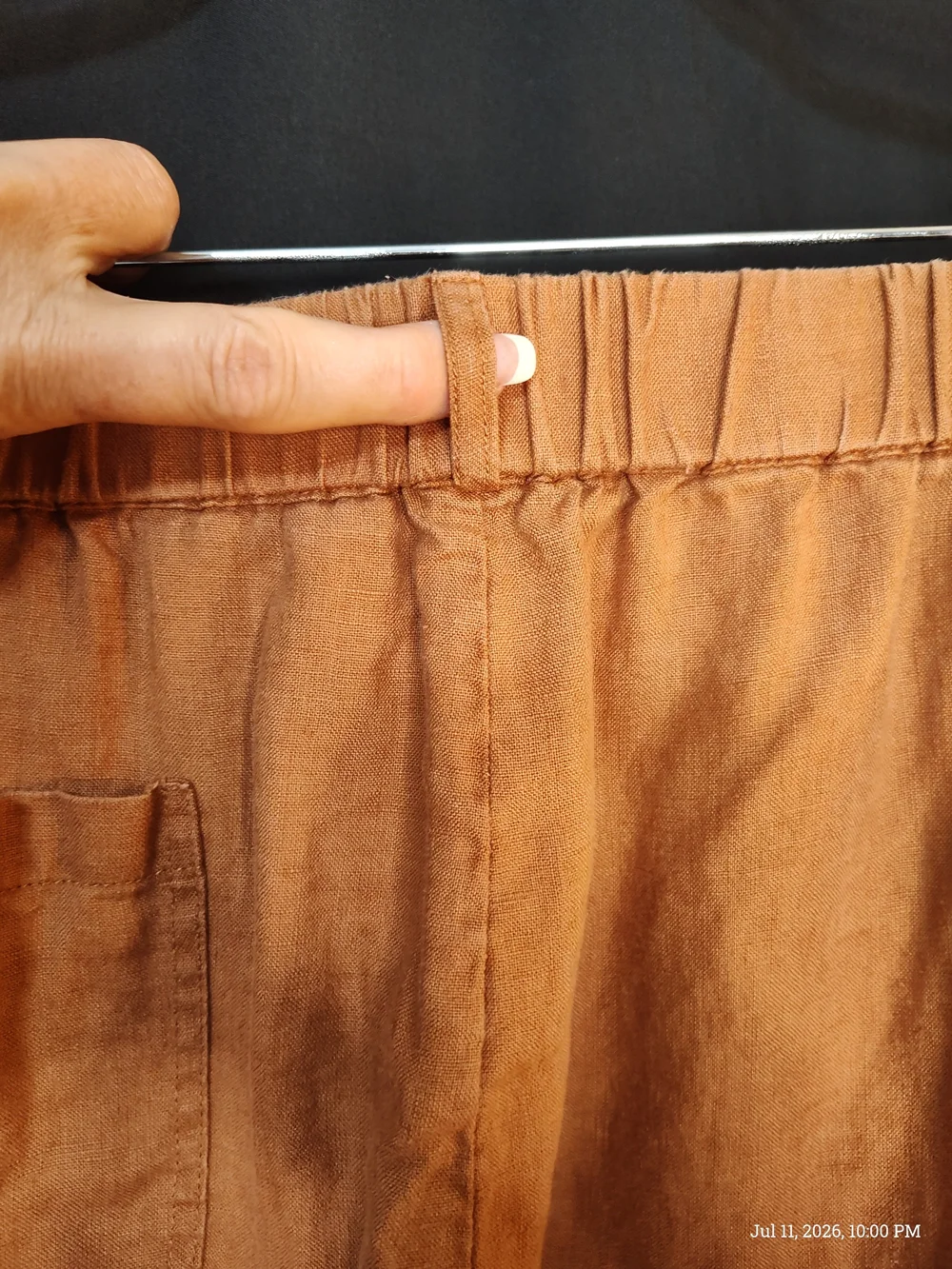 Quince XL 100% European Cotton Wide Leg Pants in Terracotta Leisure Travel